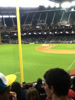 A pre-game view from left field